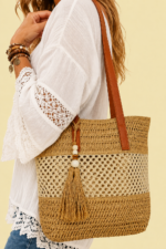 bolso rafia calima marron boho chic La Gata Voladora Alpujarra Almeria