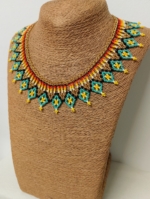 Collar Brillo Indigena etnico inspiracion indigena boho chic La Gata Voladora Alpujarra Almeria