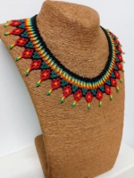 Collar Espiritu Tribal cuentas de colores etnico boho chic La Gata Voladora Alpujarra Almeria
