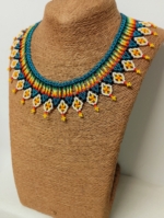 Collar Tribal Arcoíris collar etnico colombiano artesanal La Gata Voladora Alpujarra Almeria