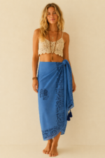 Pareo India Ganesha azul estilo boho chic La Gata Voladora Laujar de Andarax