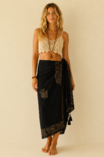Pareo India Ganesha negro estilo boho chic La Gata Voladora Laujar de Andarax