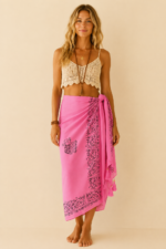 Pareo India Ganesha rosa estilo boho chic La Gata Voladora Laujar de Andarax