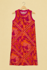 vestido estampado buganvilla boho chic color fucsia La Gata Voladora Alpujarra Almeria