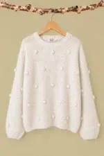 Jersey Estilo Boho Deva blanco punto manga larga La Gata Voladora Alpujarra Almeria