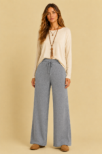 Pantalón Canalé Palazzo gris boho La Gata Voladora Alpujarra Almeria
