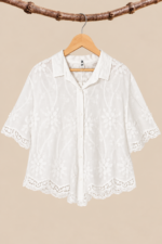 Blusa Bordada Duna Algodon Blanco Boho Chic La Gata Voladora Laujar de Andarax Almeria