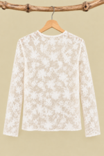 Blusa Encaje Ibiza blanca estilo boho La Gata Voladora Alpujarra Almeria