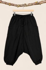 Pantalon Bombacho Negro Coline estilo boho La Gata Voladora Alpujarra Almeria