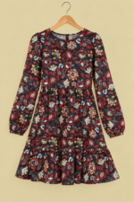 Vestido Estampado Coline manga larga estilo boho mujer La Gata Voladora Alpujarra Almeria