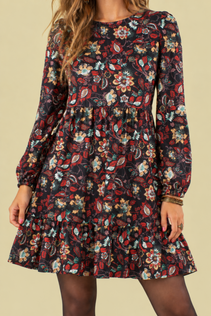 Vestido Estampado Coline estampado bohemio moda boho mujer La Gata Voladora Alpujarra Almeria