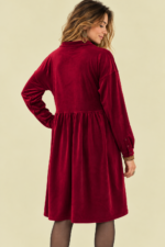 Vestido Terciopelo Noel burdeos estilo bohemio La Gata Voladora Alpujarra Almeria