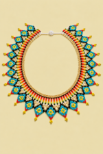 Collar artesanal étnico multicolor La Gata Voladora Alpujarra Almeria