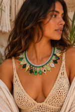 Collar tribal artesanal Amazonas para mujer La Gara Voladora Laujar de Andarax Almeria