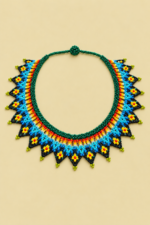 Collar bohemio artesanal multicolor La Gata Voladora Alpujarra Almeria