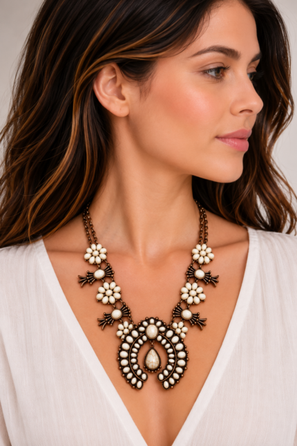 Collar de Bronce Boho Chic con diseno bohemio y detalles cobrizo La Gata Voladora Laujar de Andarax Almeria