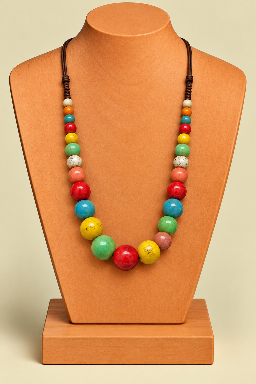 Collar de CerĂ¡mica Luna Multicolor (1) Collar de Ceramica Luna multicolor con cuentas artesanales La Gata Voladora Laujar De Andarax Almeria