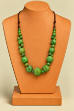 Collar de Ceramica Luna verde con cuentas artesanales La Gata Voladora Laujar De Andarax Almeria