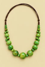 Collar de Ceramica Luna verde de estilo artesanal y bohemio La Gata Voladora Laujar De Andarax Almeria
