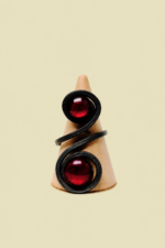 Conjunto Anillo Espiral y Pendientes Largos Almau burdeos anillo ajustable espiral La Gata Voladora Laujar de Andarax Almeria