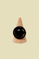 Anillo y Pendientes Espiral Almau negro anillo ajustable a juego La Gata Voladora Laujar de Andarax Almeria