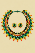 Conjunto Collar y Pendientes Alma Indigena boho chic multicolor La Gata Voladora Laujar de Andarax