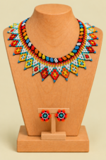 Conjunto de collar y pendientes Luz Tribal estilo boho La Gata Voladora Laujar de Andarax Almeria