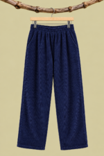 Pantalon de Pana Navy Blue tejido de pana azul marino La Gata Voladora Alpujarra Almeria