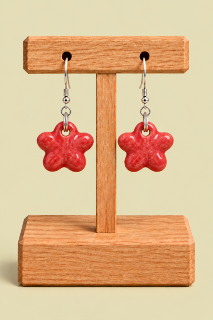 Pendientes de Ceramica Fio Pequenos rosa La Gata Voladora Laujar De Andarax Almeria