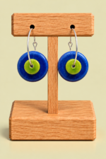 Pendientes de Ceramica Moon verde La Gata Voladora Laujar De Andarax Almeria