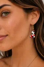 Pendientes de Gato Kitten naranja con figura de gato La Gata Voladora Laujar de Andarax Almeria